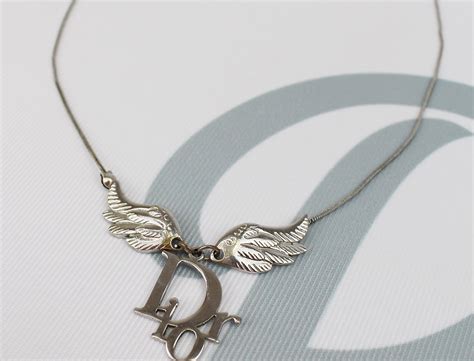 dior angel wing necklace|Dior necklace vintage.